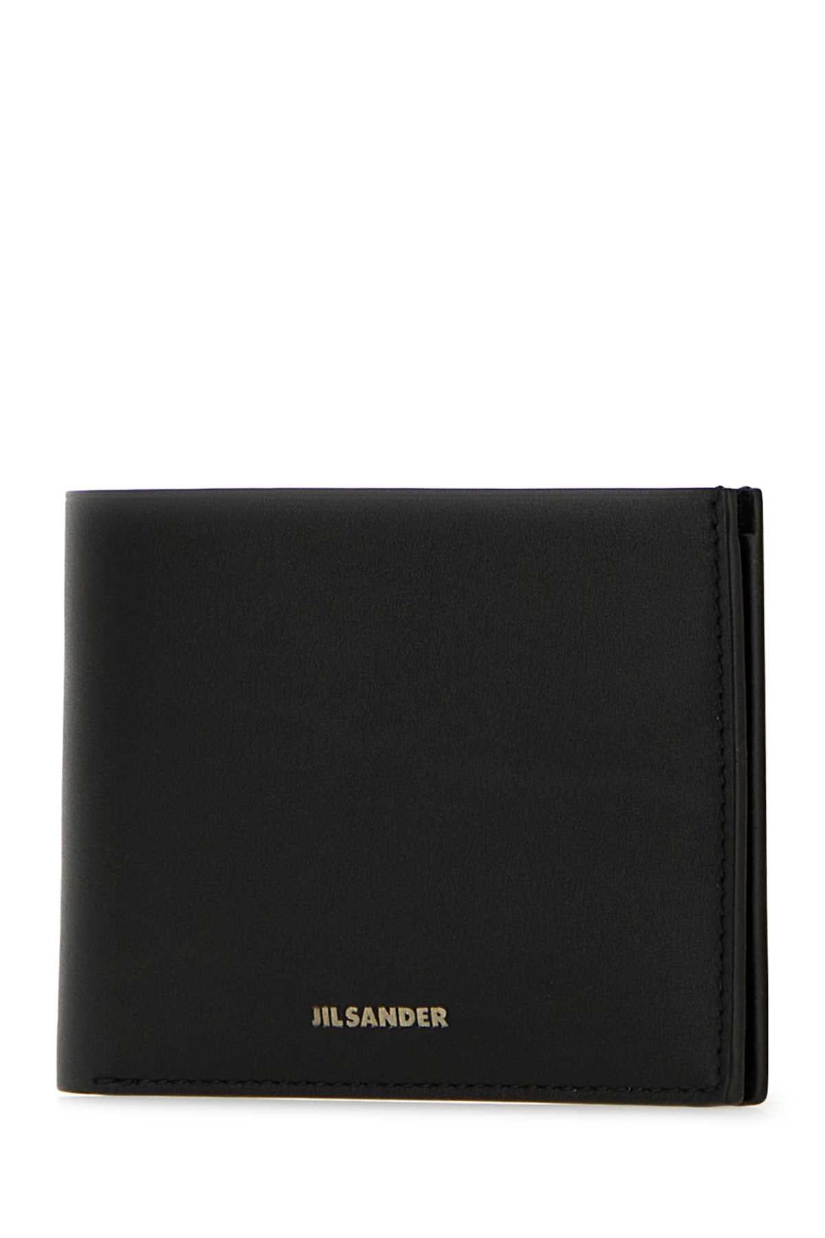 Jil Sander Men Black Leather Wallet