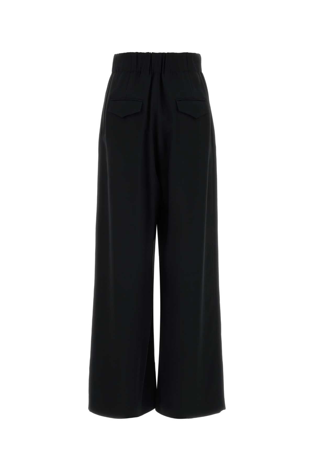 Jil Sander Women Black Crepe Wide-Leg Pant