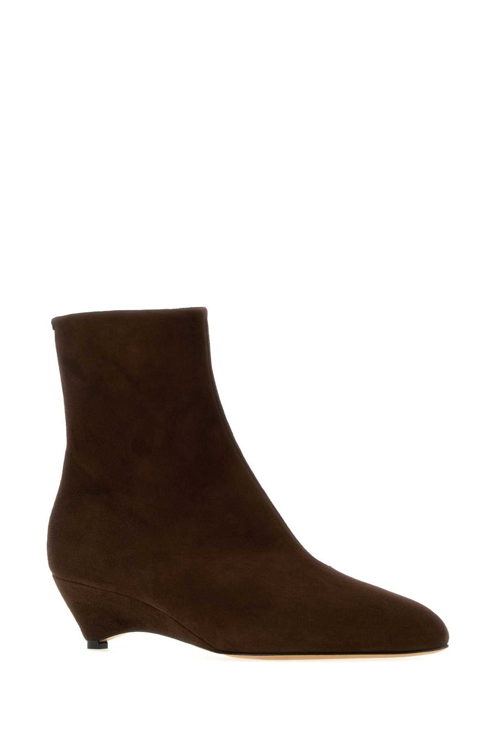 Jil Sander Women Brown Suede Ankle Boots