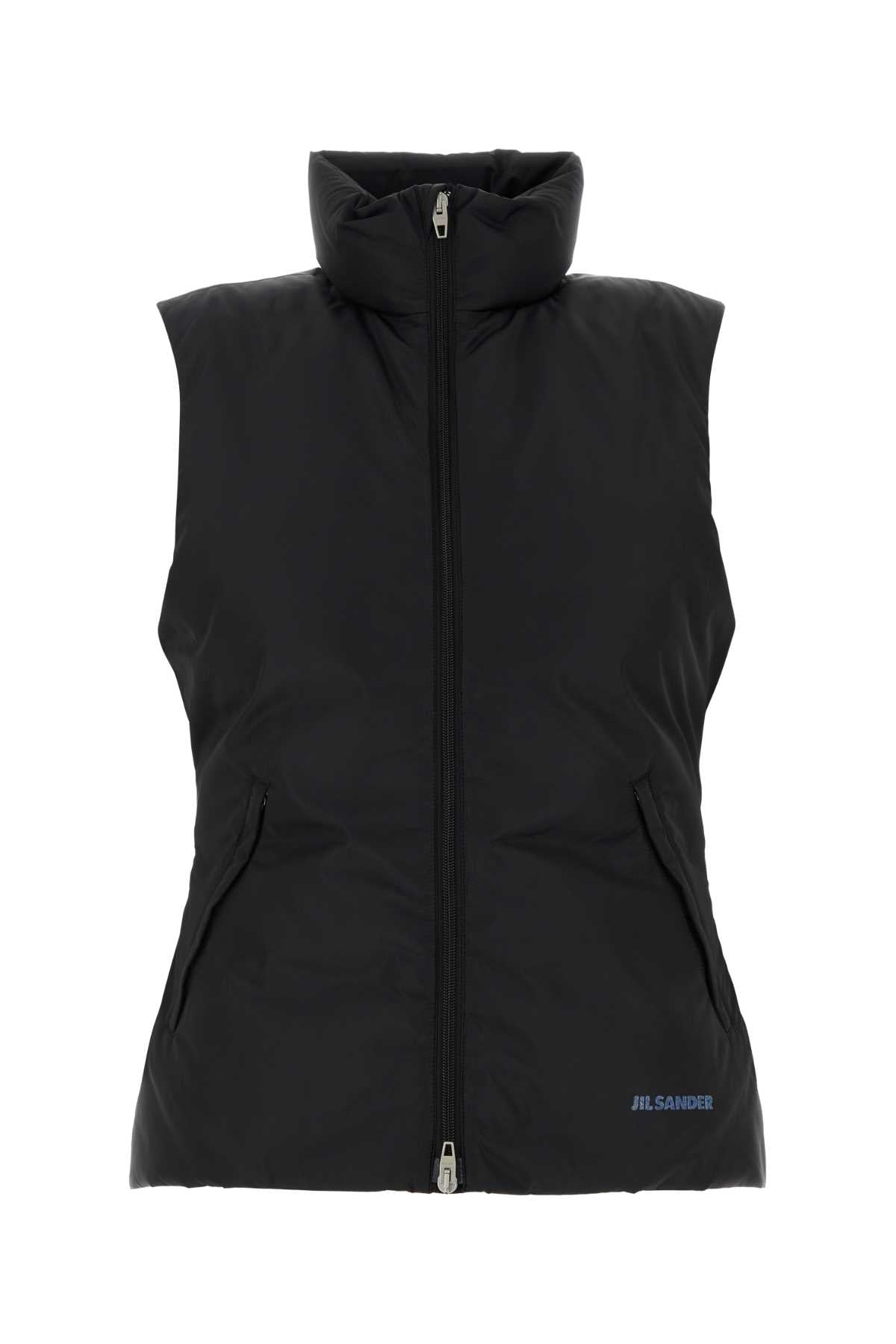 Jil Sander Women Black Polyester Sleeveless Jacket