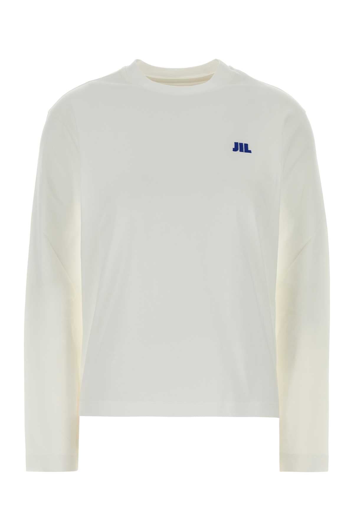 Jil Sander Women White Cotton T-Shirt