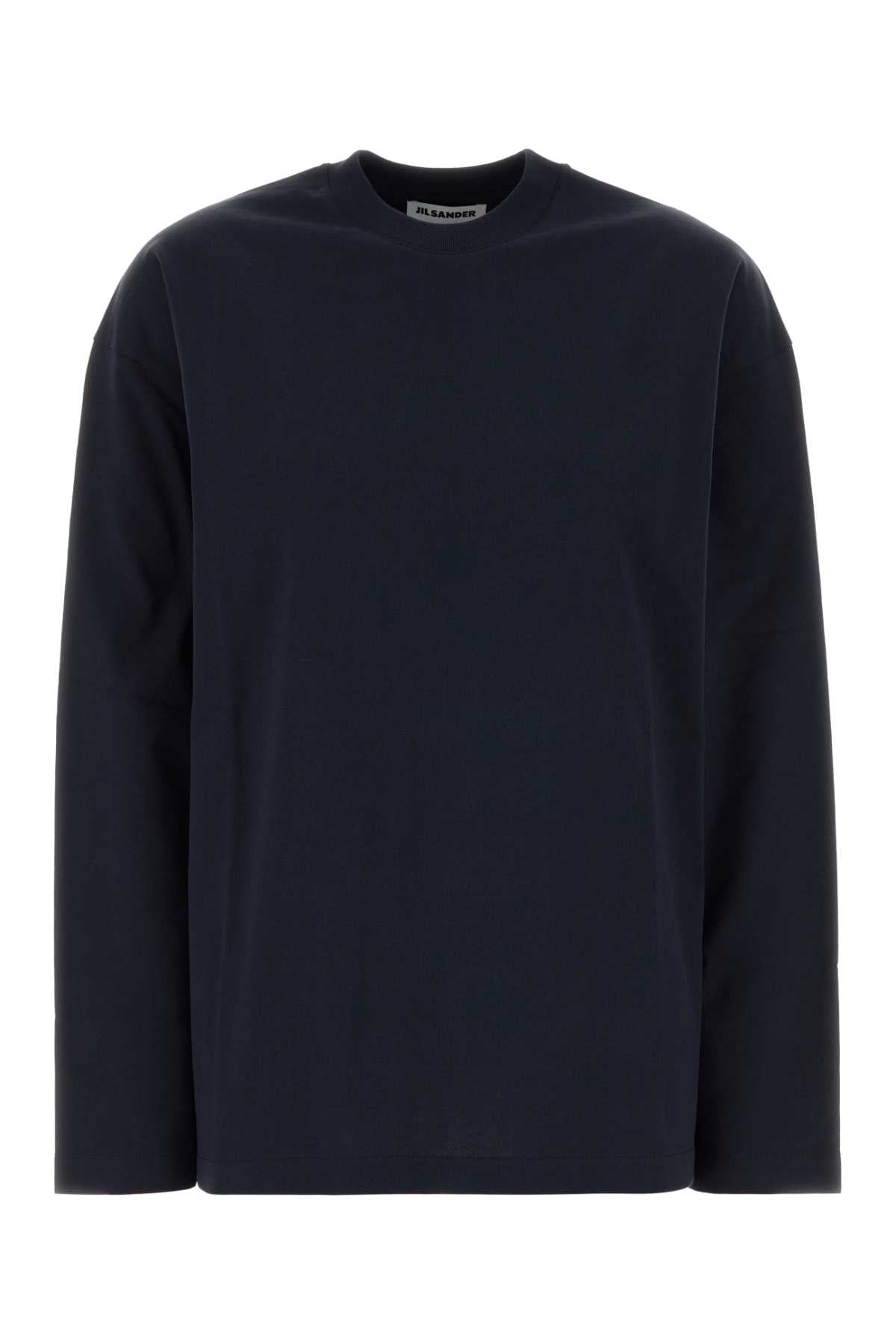 Jil Sander Women Midnight Blue Cotton T-Shirt