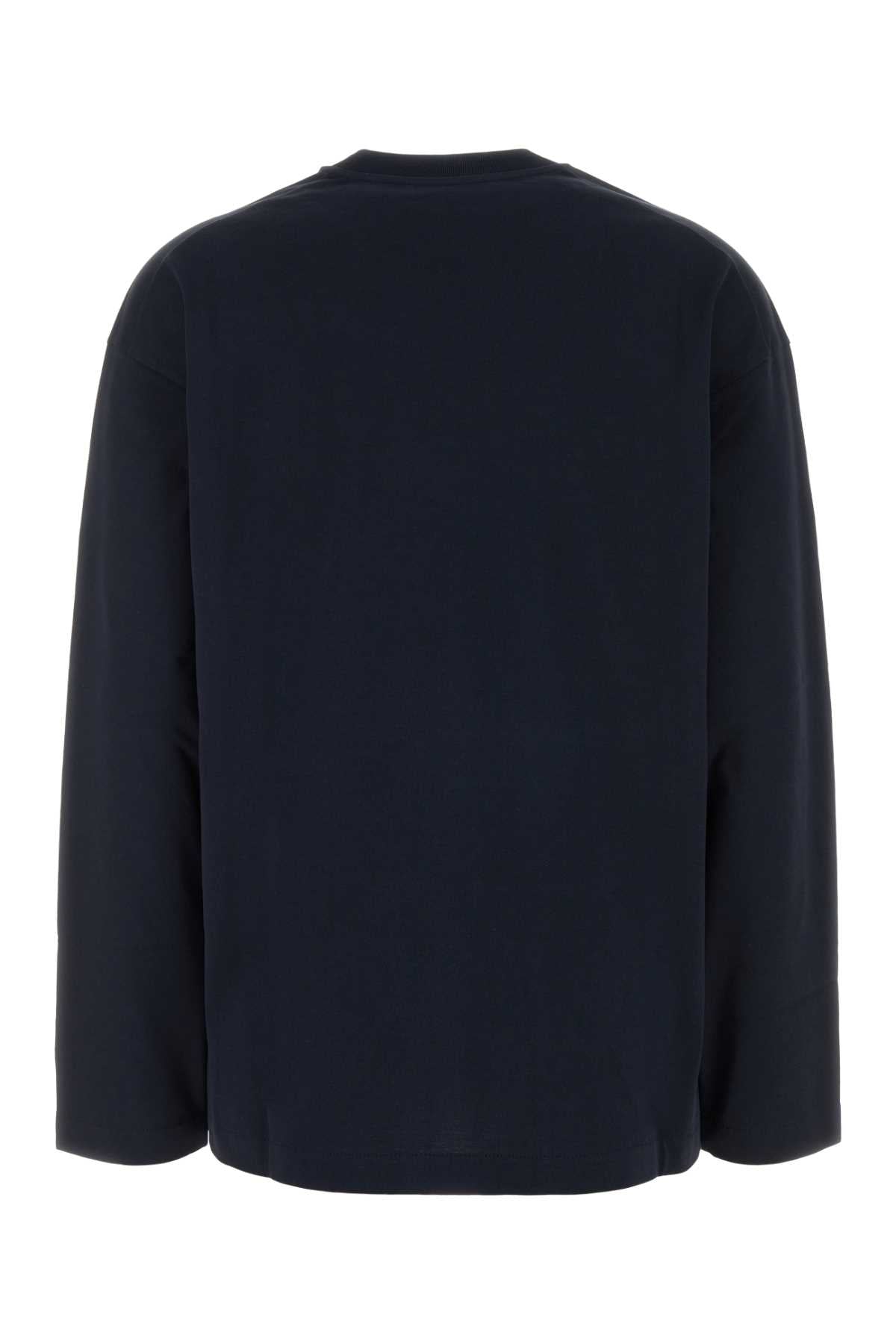 Jil Sander Women Midnight Blue Cotton T-Shirt