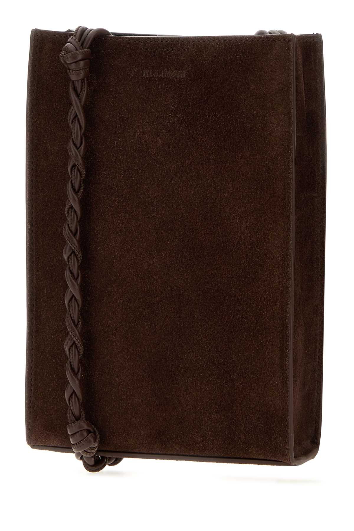 Jil Sander Men Brown Suede Small Tangle Shoulder Bag