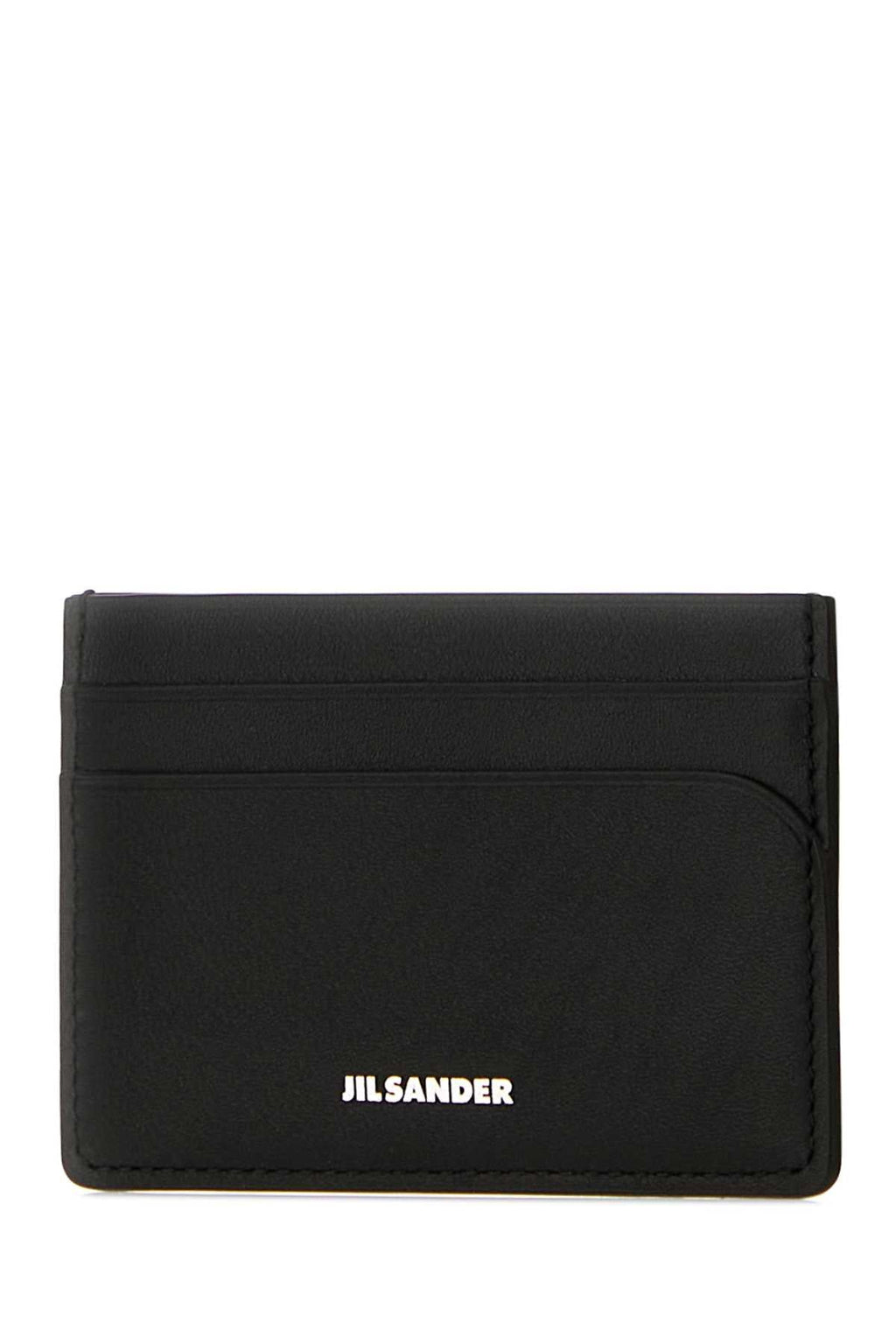Jil Sander Men Black Leather Card Holder