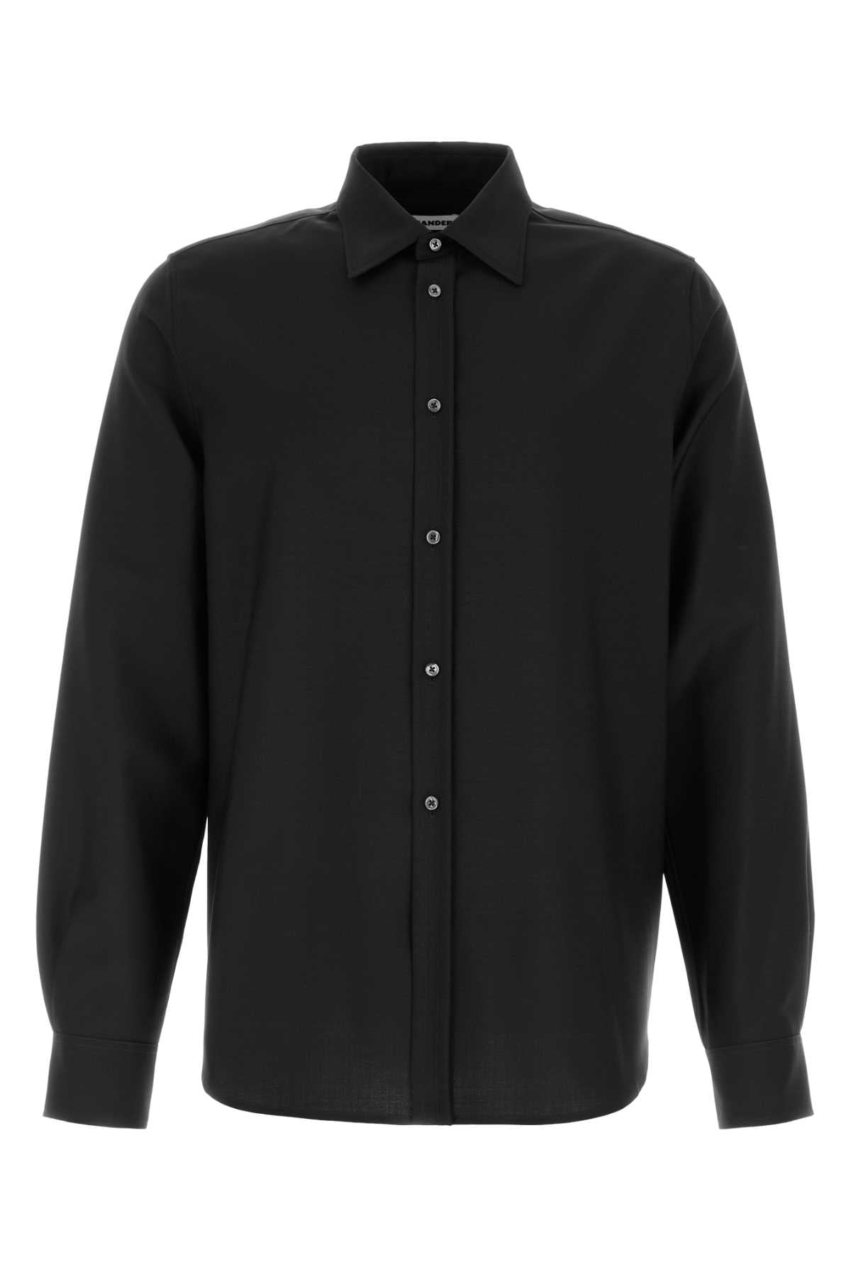 Jil Sander Men Black Wool Blend Shirt