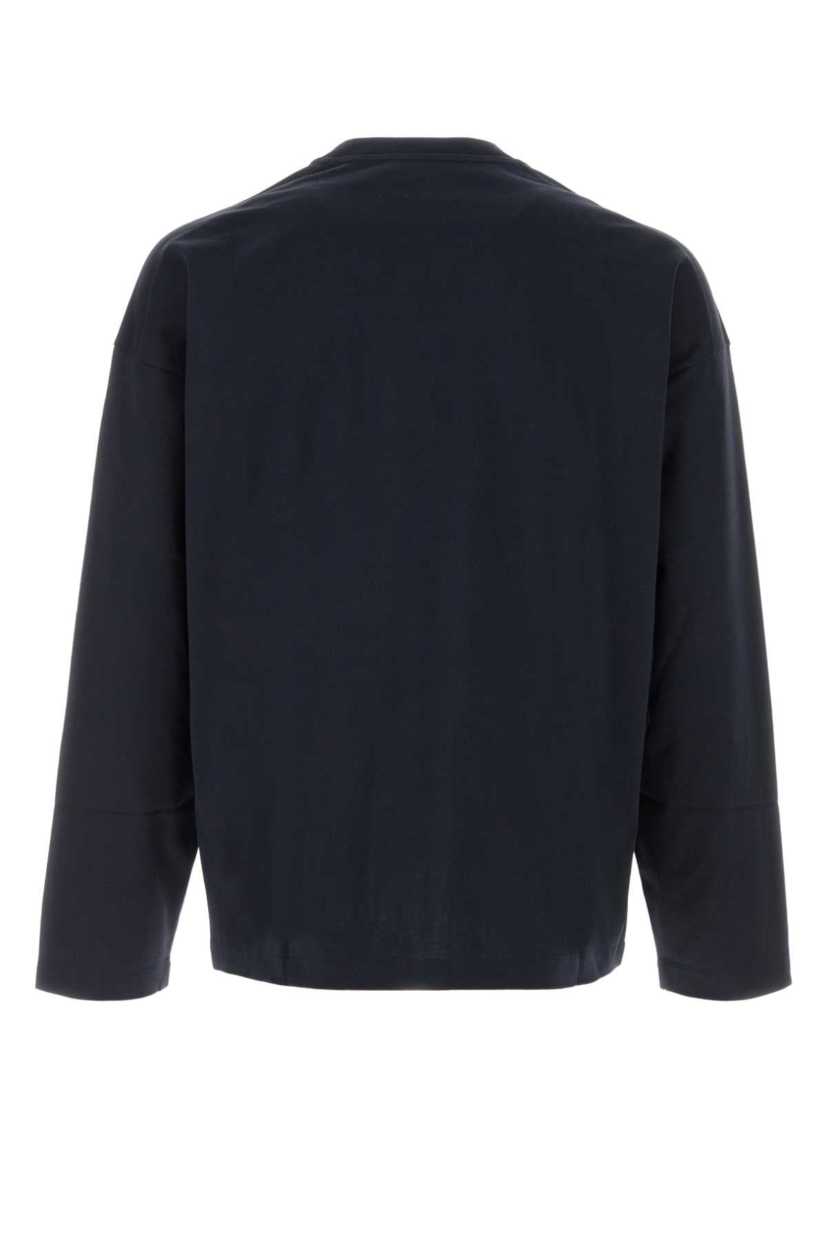 Jil Sander Men Midnight Blue Cotton T-Shirt