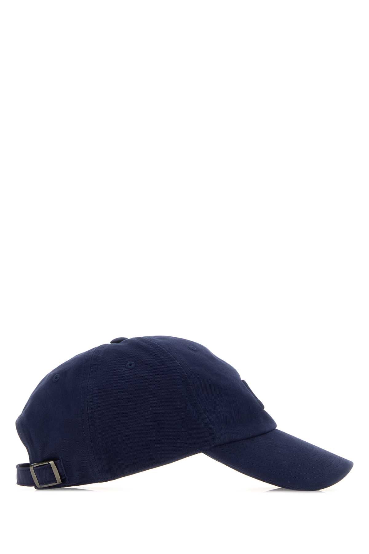 Jil Sander Men Navy Blue Twill Baseball Cap