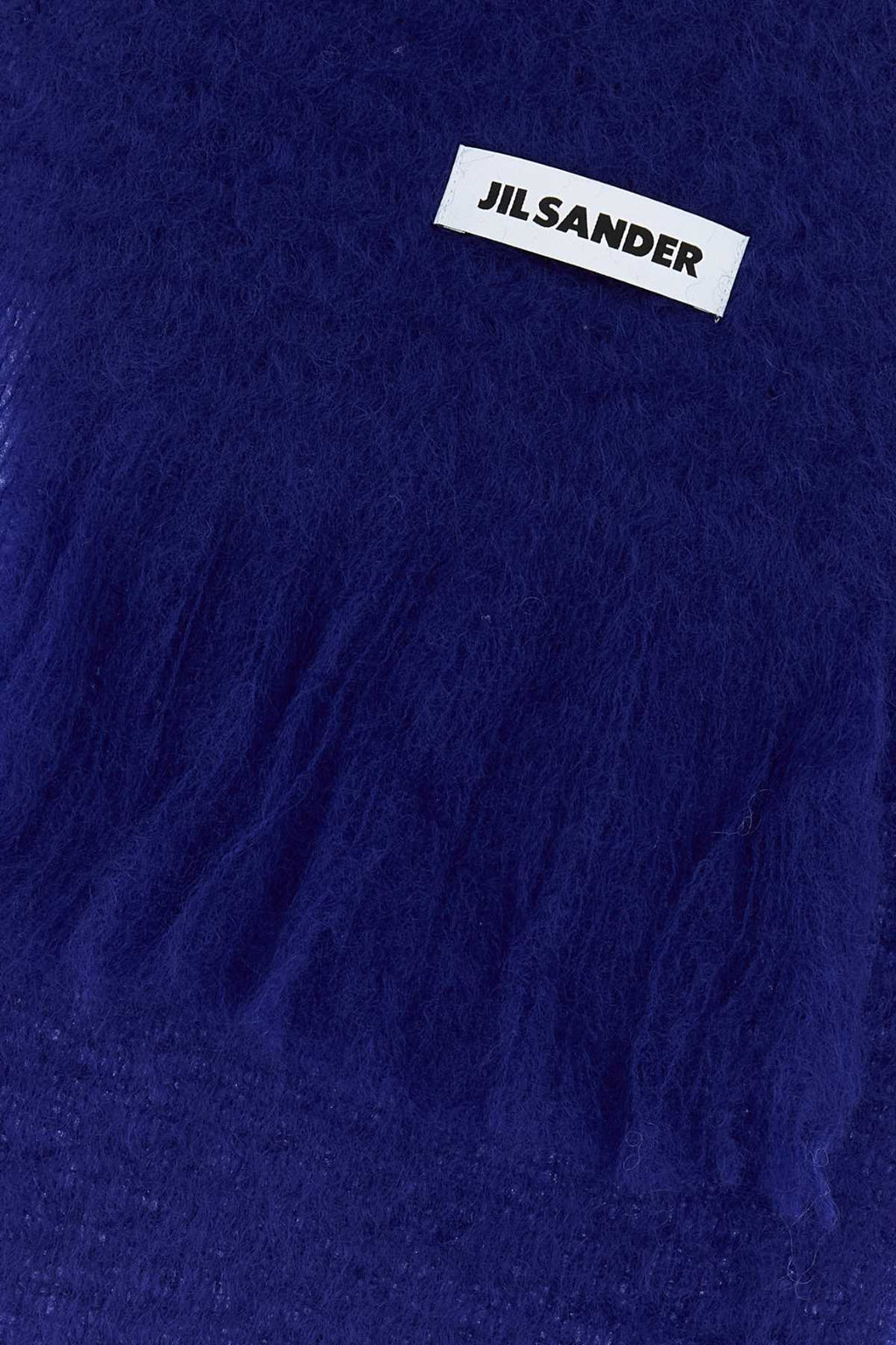 Jil Sander Men Blue Mohair Blend Scarf