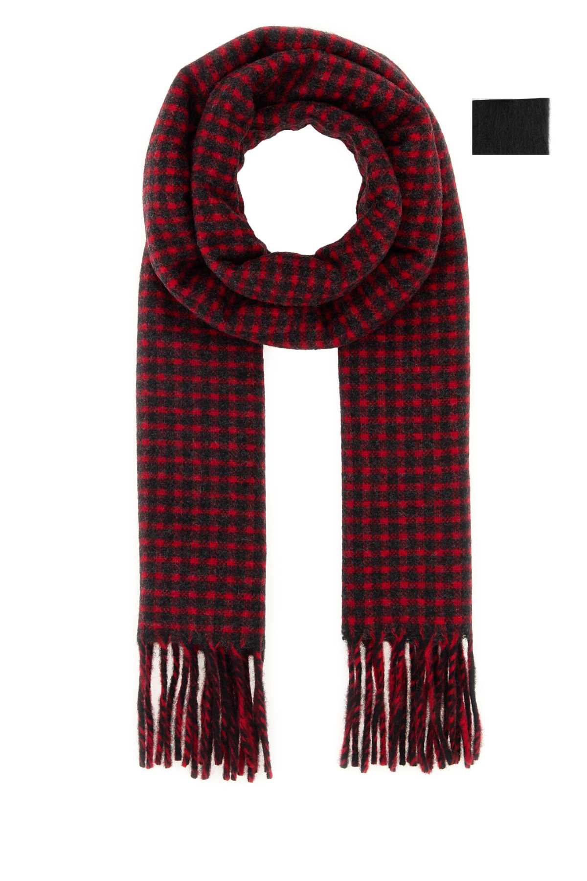 Jil Sander Men Embroidered Wool Scarf