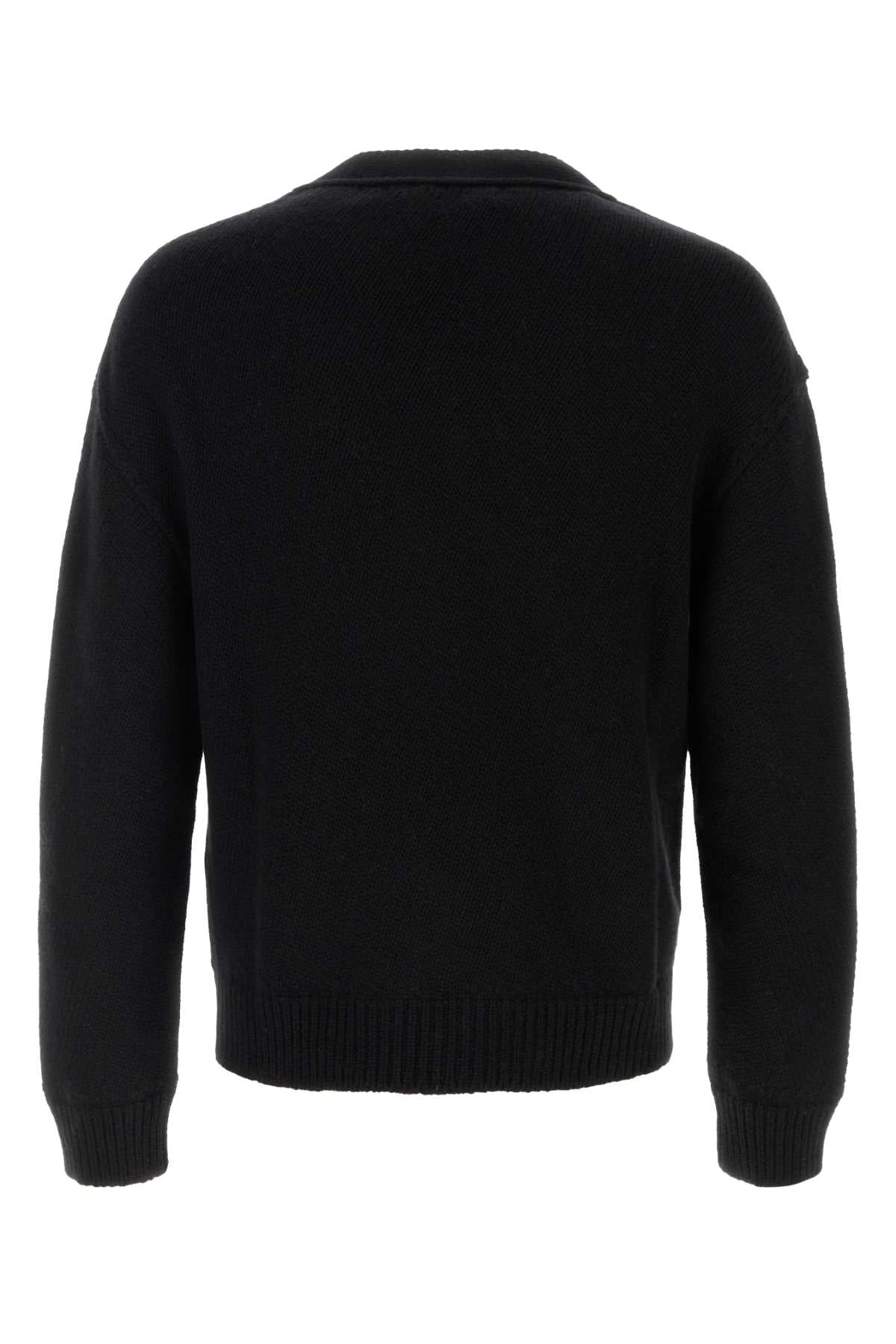 Jil Sander Men Black Wool Blend Cardigan