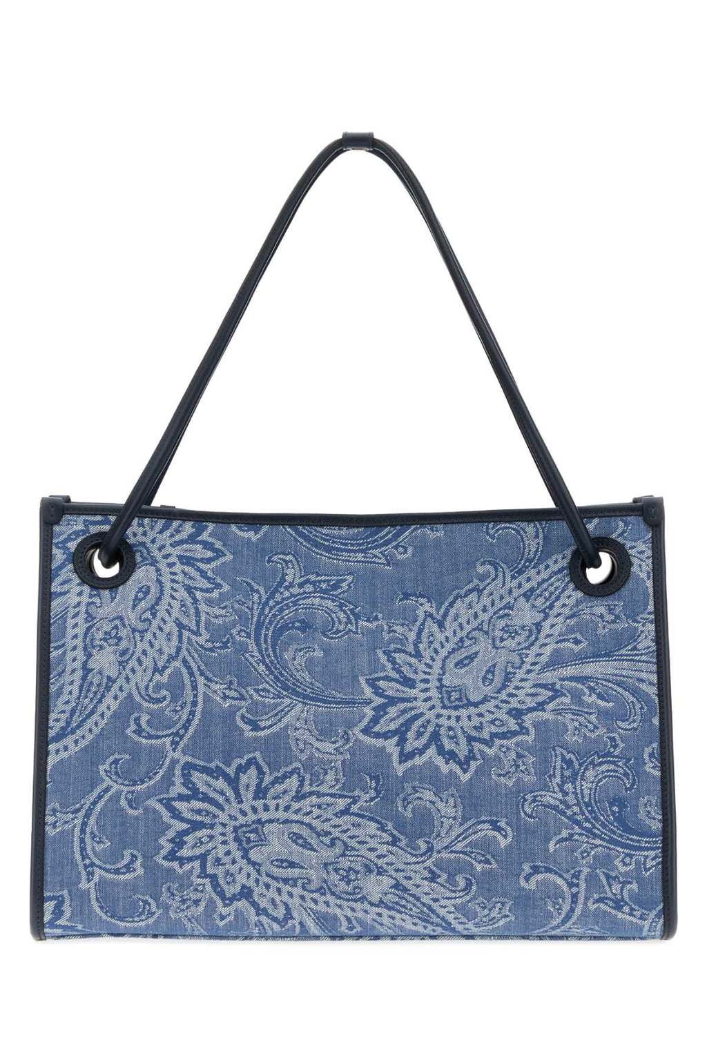 Etro Women Embroidered Denim Medium Eyes Shopping Bag