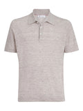 Brunello Cucinelli Men Linen And Cotton Knit Polo