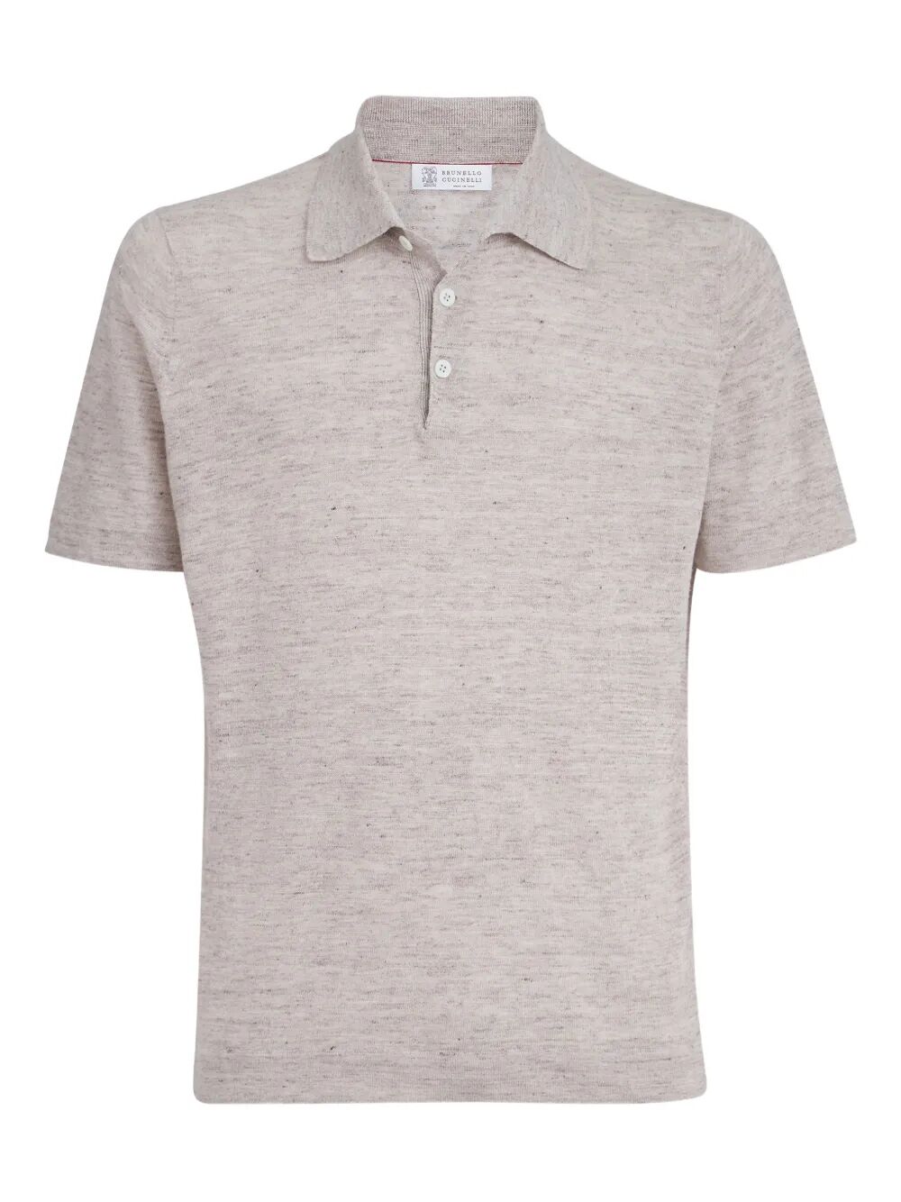Brunello Cucinelli Men Linen And Cotton Knit Polo