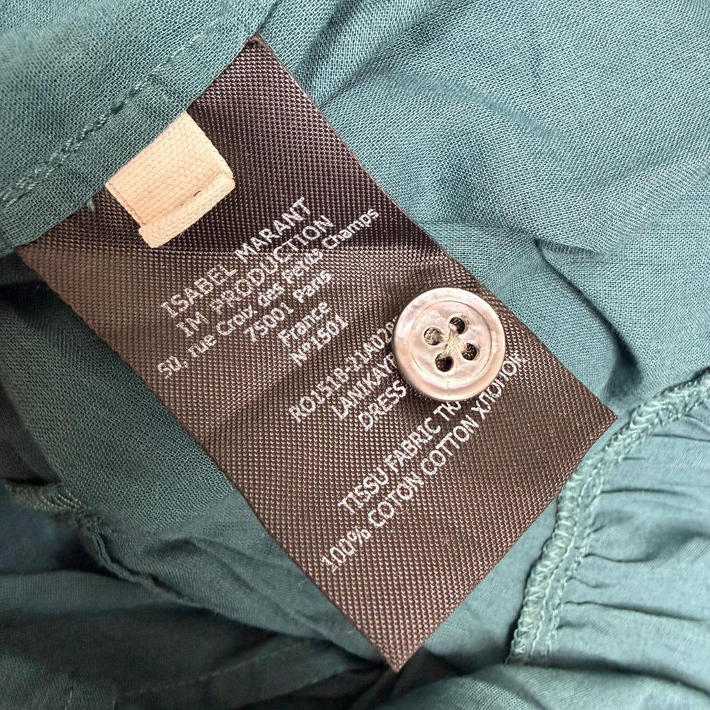 Isabel Marant Etoile Lanikaye Mini Dress in Teal Cotton