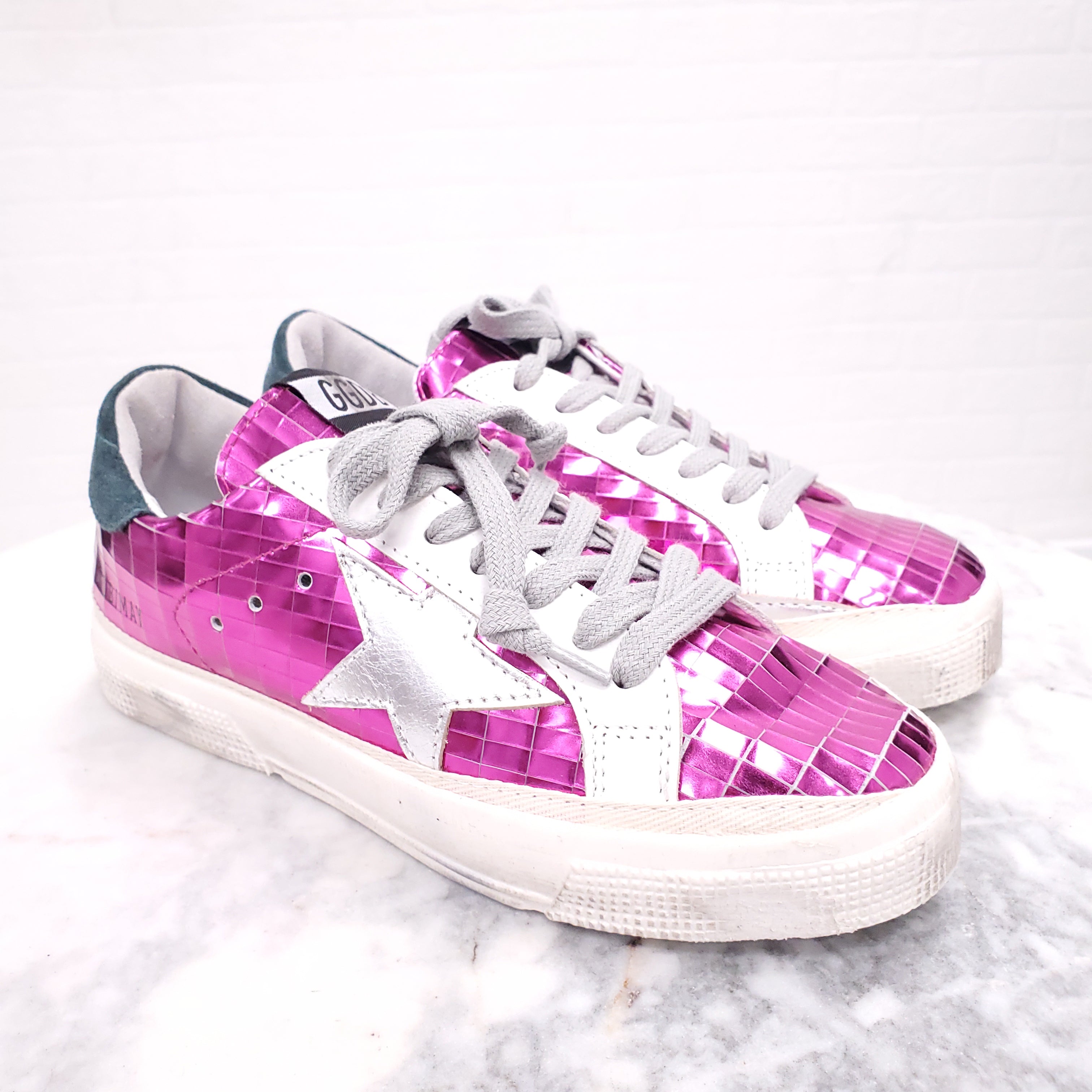 GOLDEN GOOSE PINK MAY SNEAKERS - SIZE 35