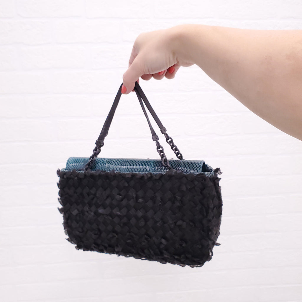 BOTTEGA VENETA INTRECCIATO PANELLED HANDBAG