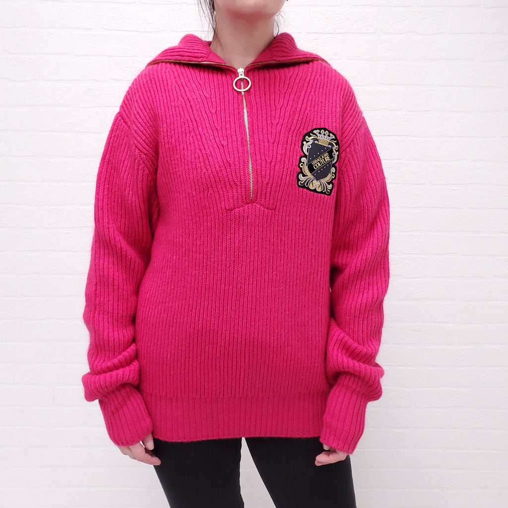 VERSACE JEANS COUTURE PINK SWEATER - SIZE L