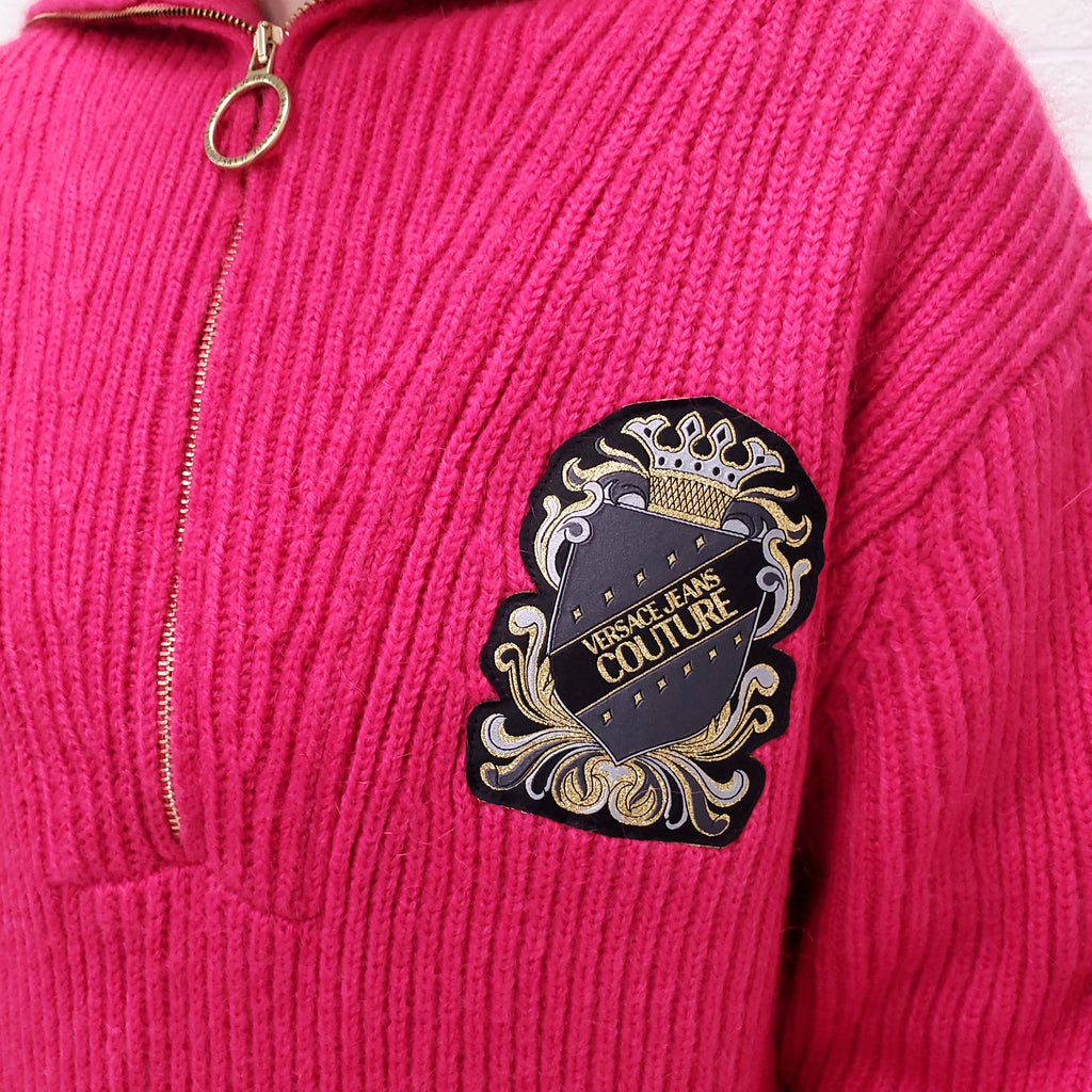 VERSACE JEANS COUTURE PINK SWEATER - SIZE L