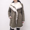 ALTUZARRA COAT WITH MONGOLIAN FUR - SIZE M