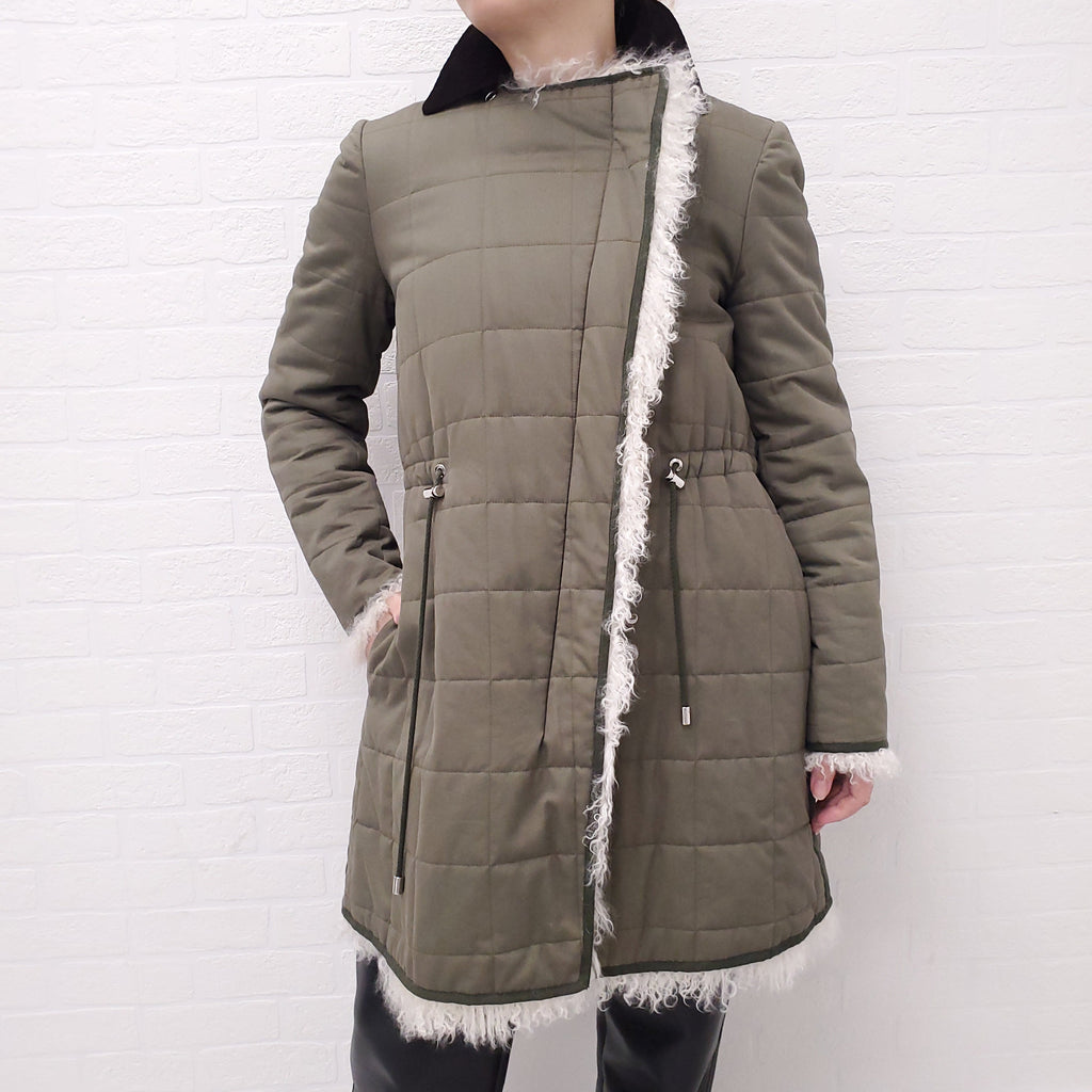 ALTUZARRA COAT WITH MONGOLIAN FUR - SIZE M