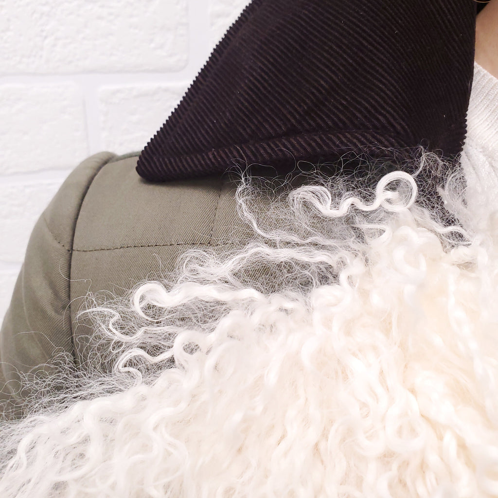 ALTUZARRA COAT WITH MONGOLIAN FUR - SIZE M