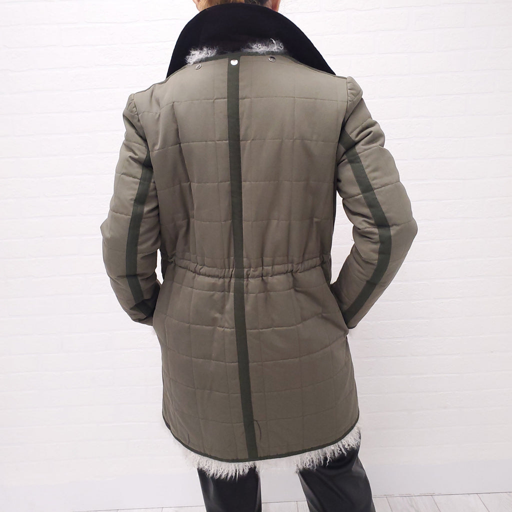 ALTUZARRA COAT WITH MONGOLIAN FUR - SIZE M