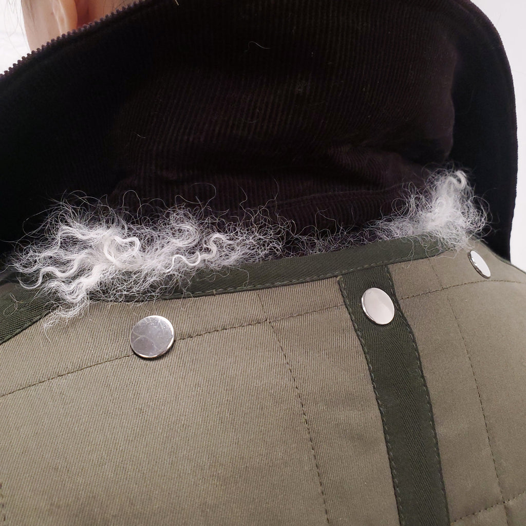 ALTUZARRA COAT WITH MONGOLIAN FUR - SIZE M