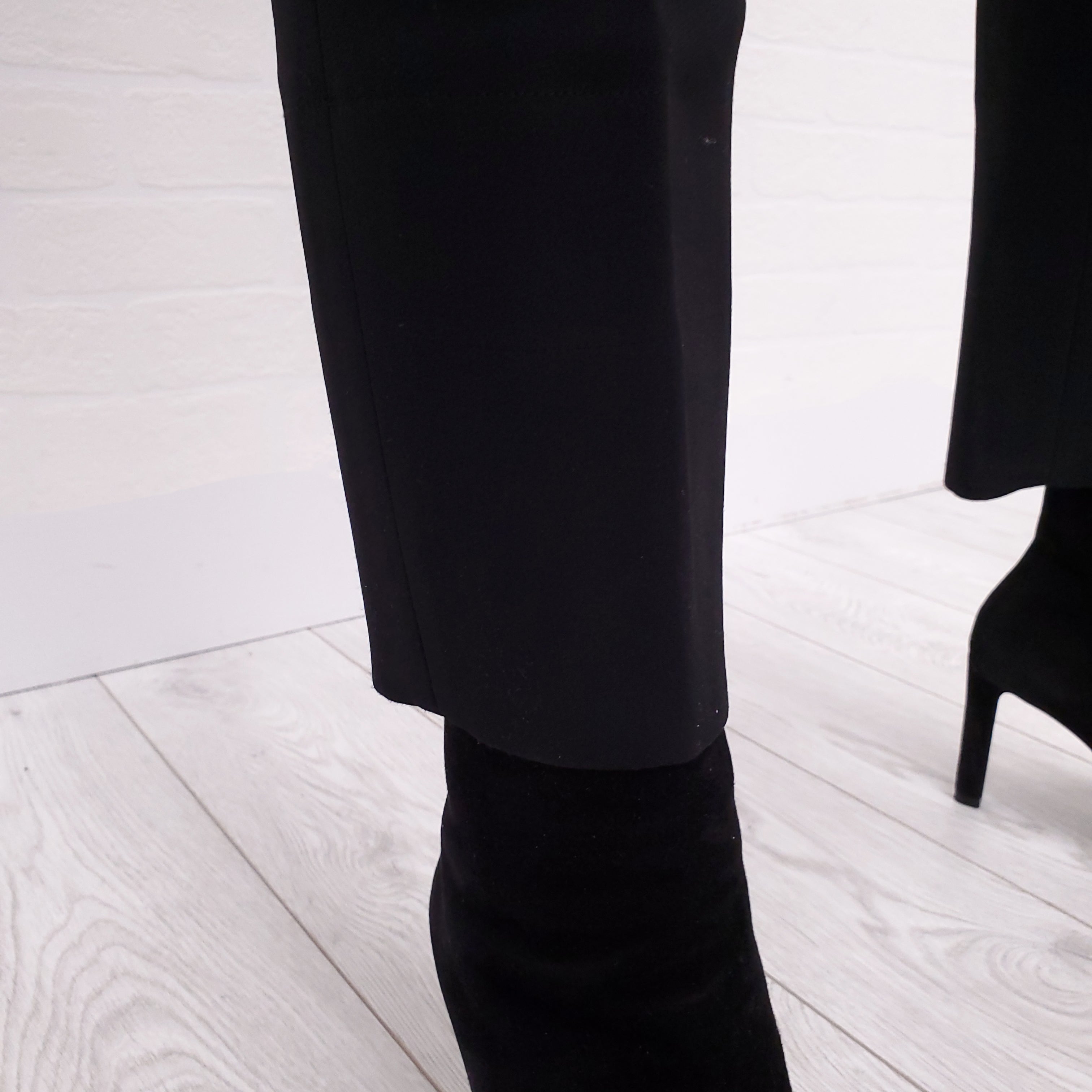 ROLAND MOURET BLACK JUMPSUIT WITH VELVET - SIZE 6