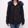 MR & MRS COAT WITH BLUE FUR - SIZE XS