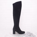 SAINT LAURENT BLACK KNEE BOOTS - SIZE 38.5