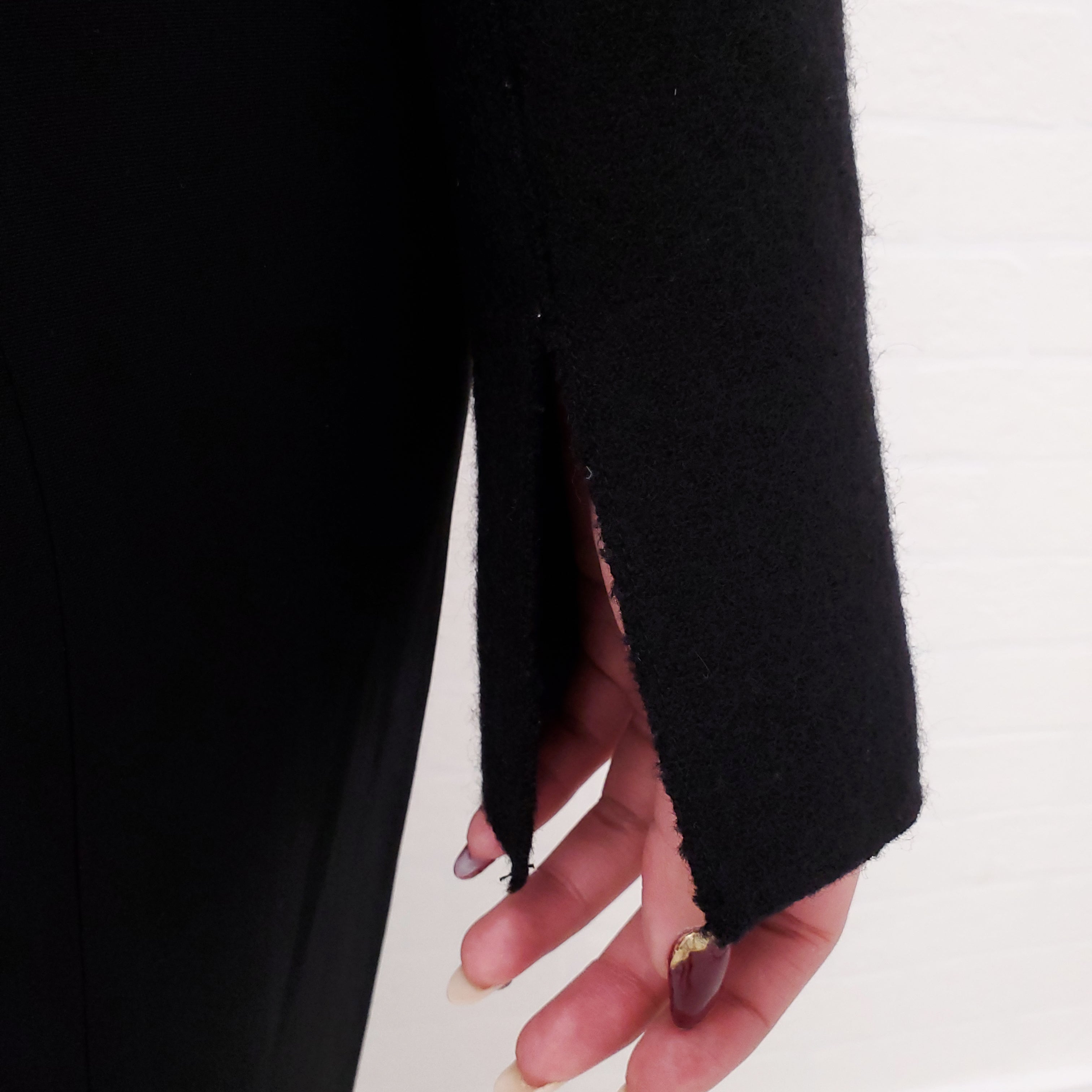 CHANEL BLACK WRAP JACKET - SIZE 36