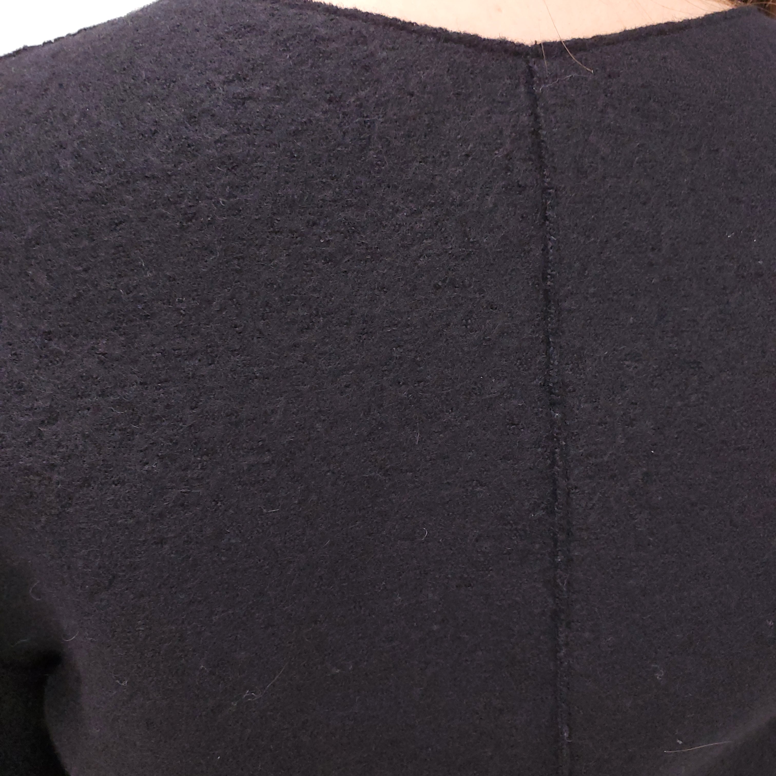 CHANEL BLACK WRAP JACKET - SIZE 36