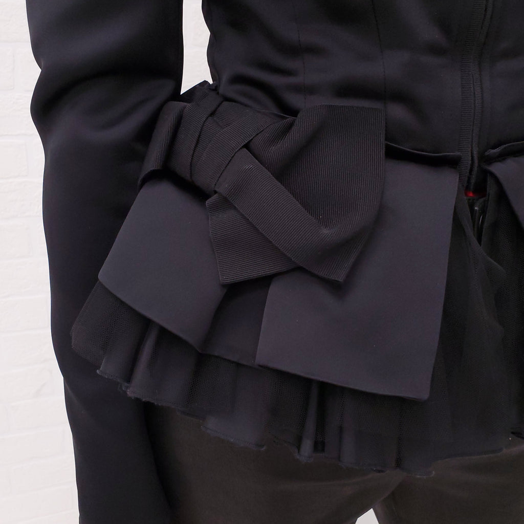 DOLCE & GABBANA BLACK JACKET WITH BOWS - SIZE 38