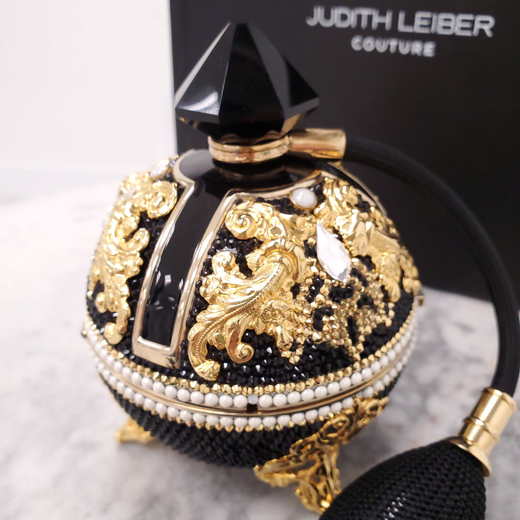JUDITH LEIBER BAL NOIR CRYSTAL PERFUME MINAUDIERE