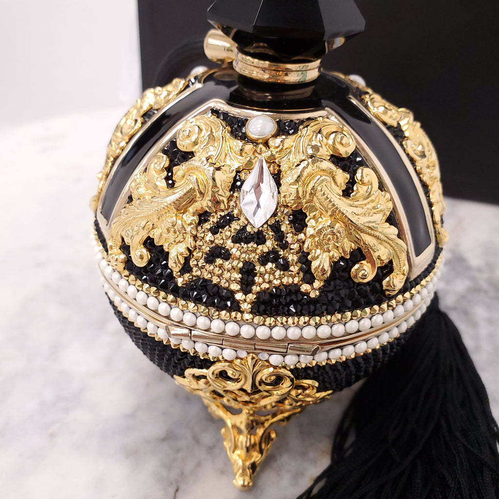 JUDITH LEIBER BAL NOIR CRYSTAL PERFUME MINAUDIERE