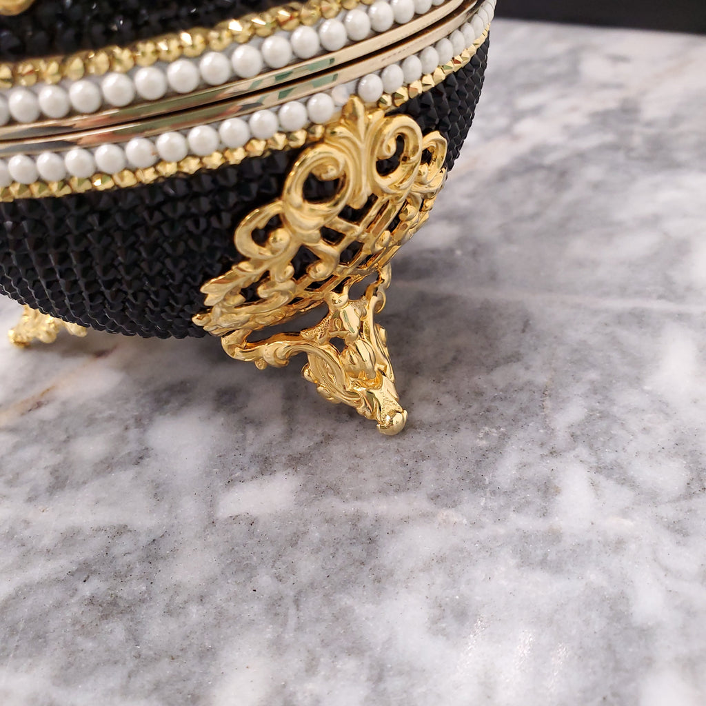 JUDITH LEIBER BAL NOIR CRYSTAL PERFUME MINAUDIERE