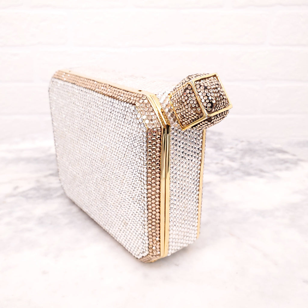 JUDITH LEIBER SWAROVSKI CRYSTAL FLASK CLUTCH