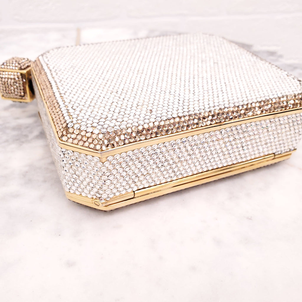 JUDITH LEIBER SWAROVSKI CRYSTAL FLASK CLUTCH