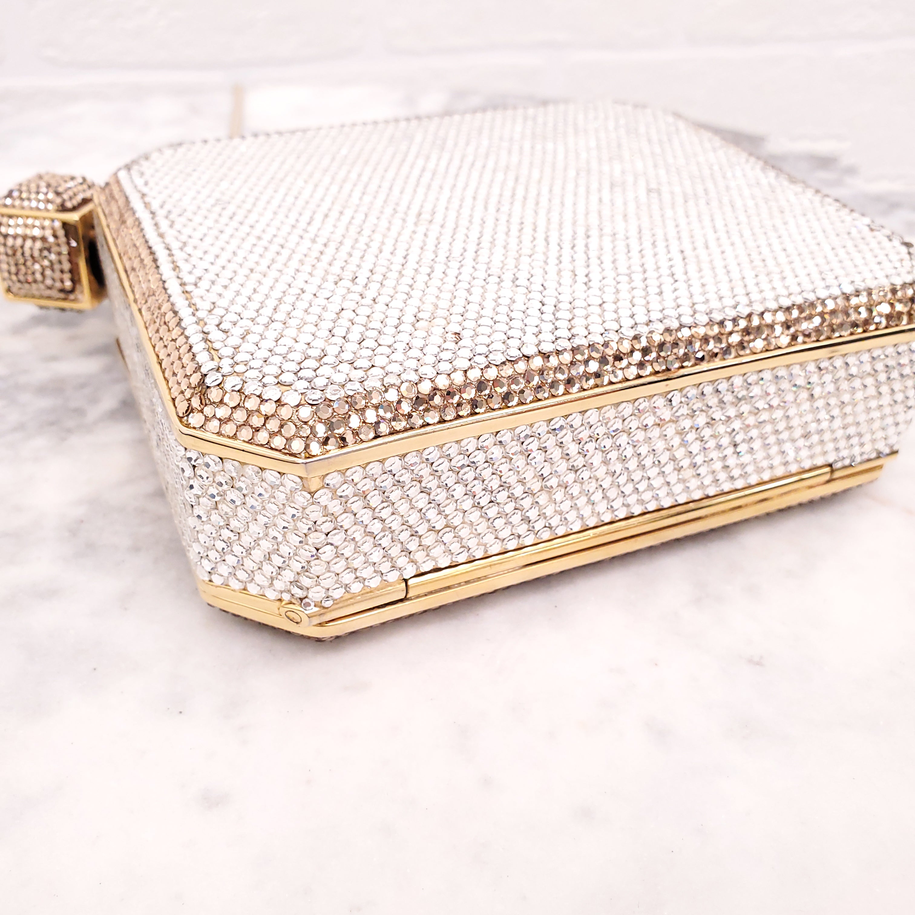 JUDITH LEIBER SWAROVSKI CRYSTAL FLASK CLUTCH