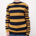 MARNI BLUE AND YELLOW STRIPED SWEATER - SIZE 46