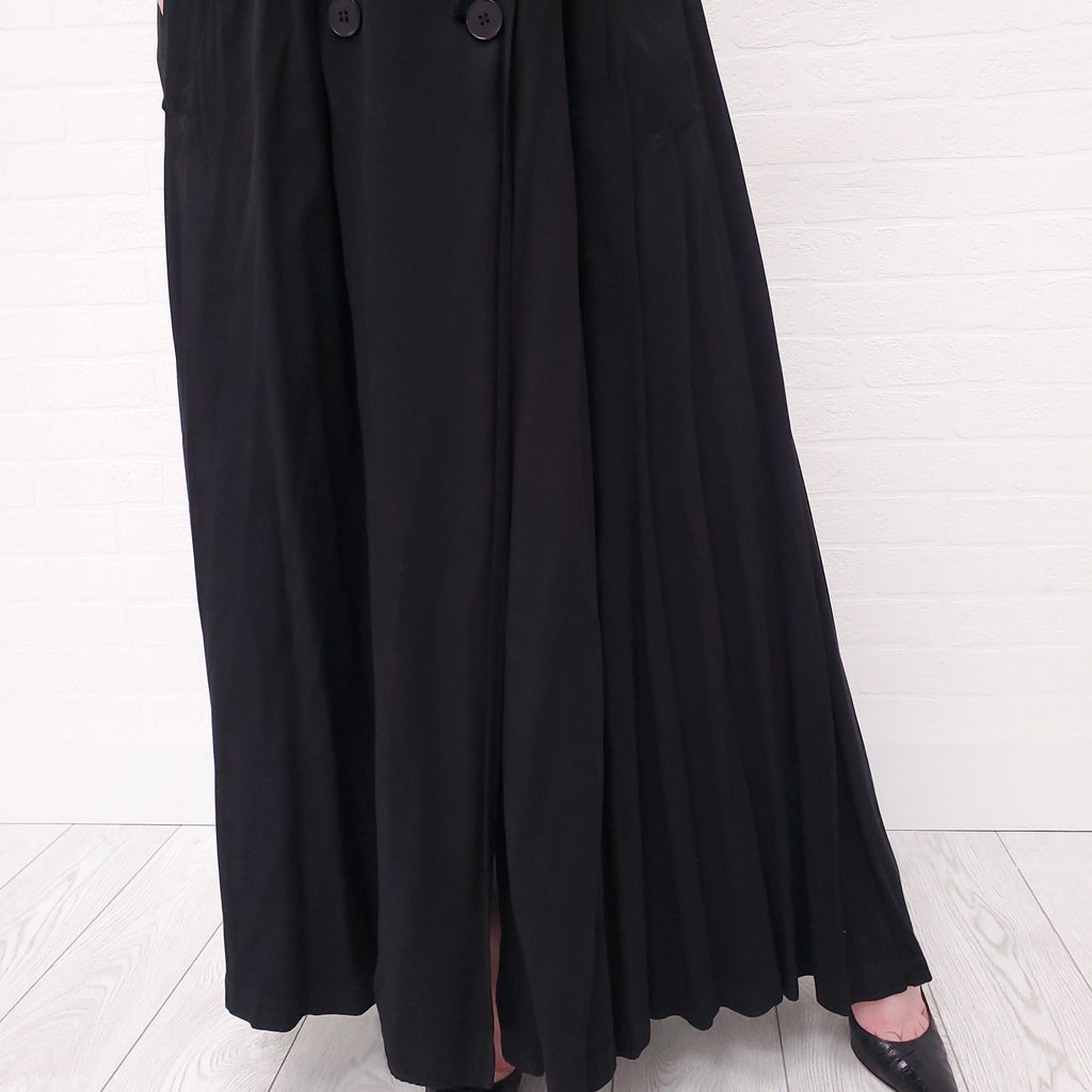 JEAN PAUL GAULTIER BLACK DRESS WITH BUTTONS - SIZE 10