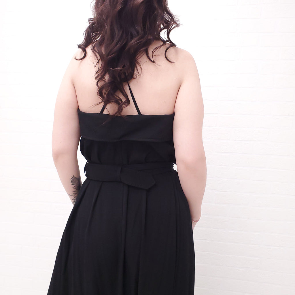 JEAN PAUL GAULTIER BLACK DRESS WITH BUTTONS - SIZE 10