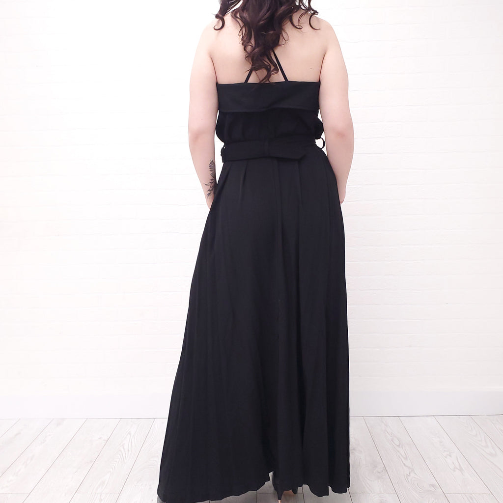 JEAN PAUL GAULTIER BLACK DRESS WITH BUTTONS - SIZE 10
