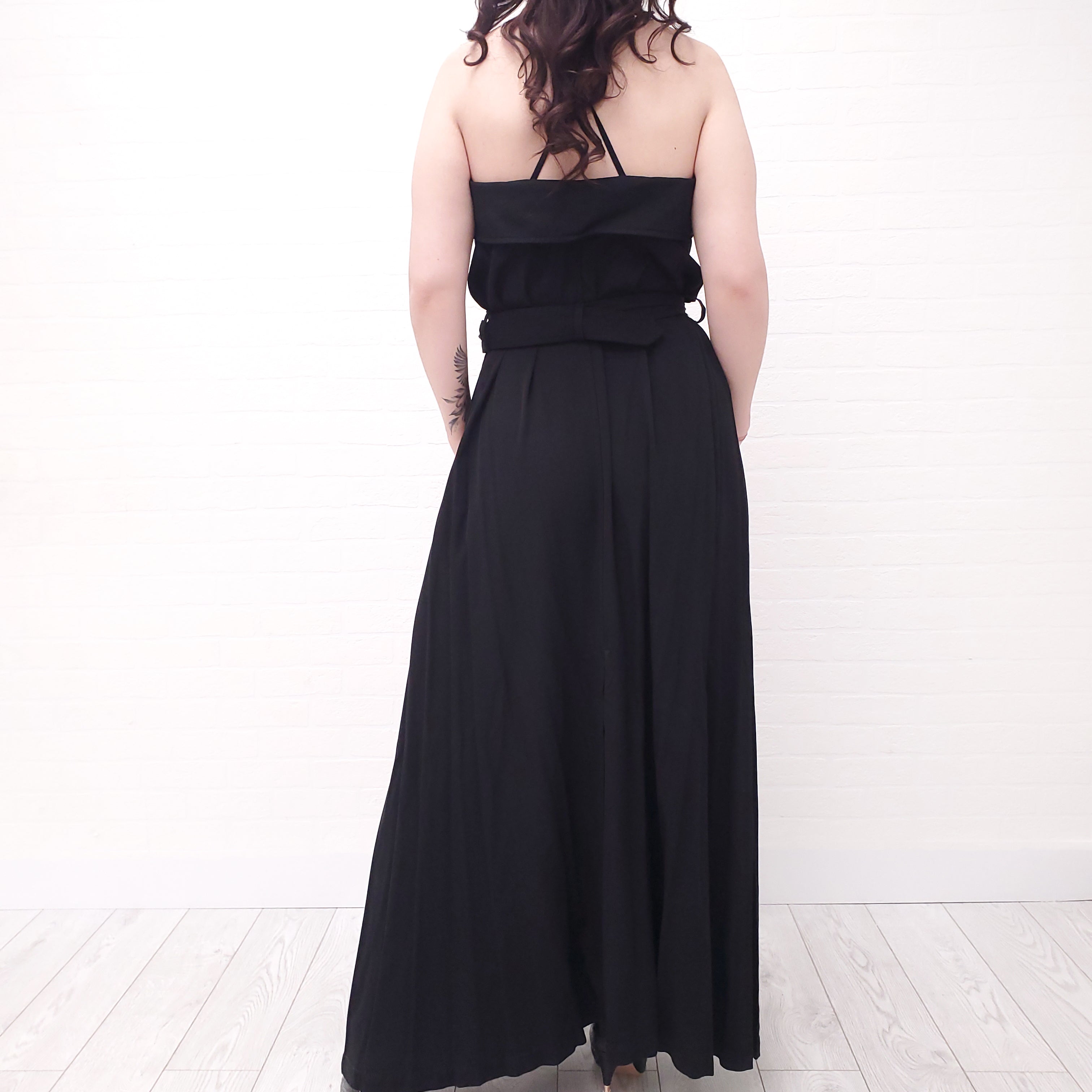 JEAN PAUL GAULTIER BLACK DRESS WITH BUTTONS - SIZE 10