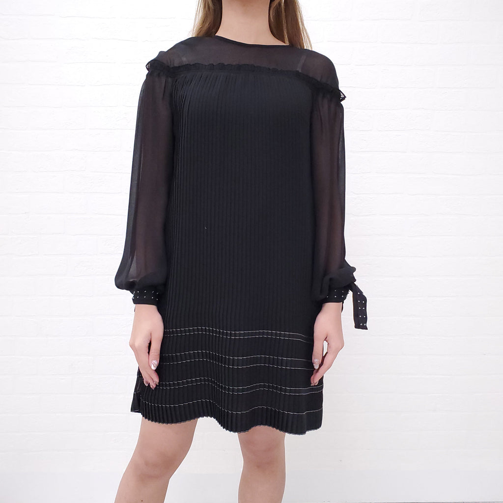 DEREK LAM 10 CROSBY PLEATED DRESS - SIZE 0