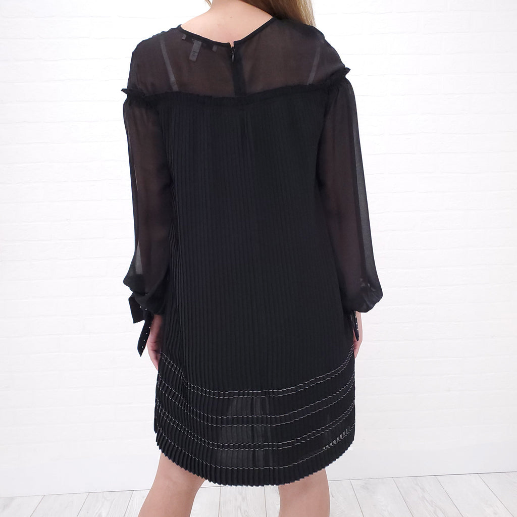 DEREK LAM 10 CROSBY PLEATED DRESS - SIZE 0