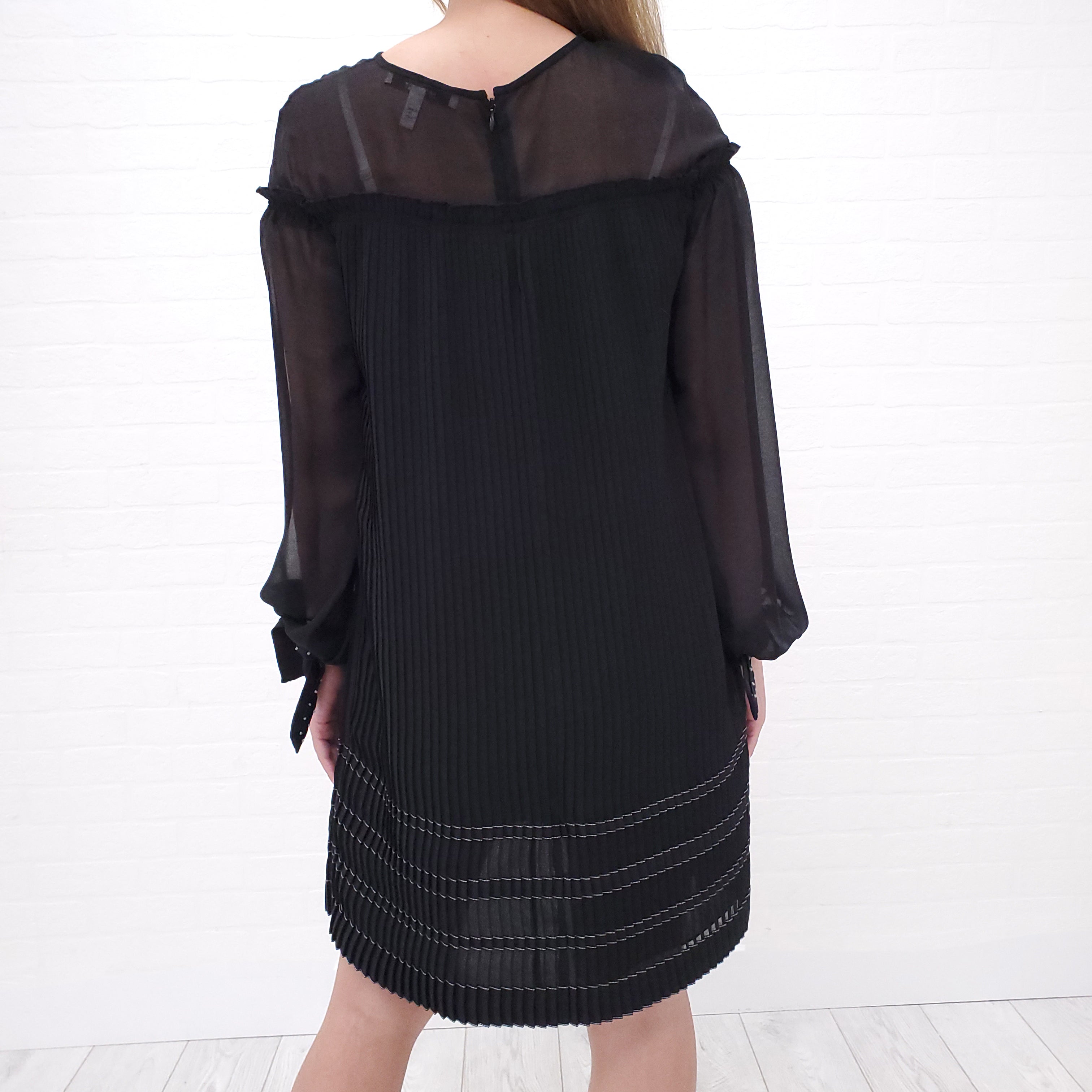 DEREK LAM 10 CROSBY PLEATED DRESS - SIZE 0