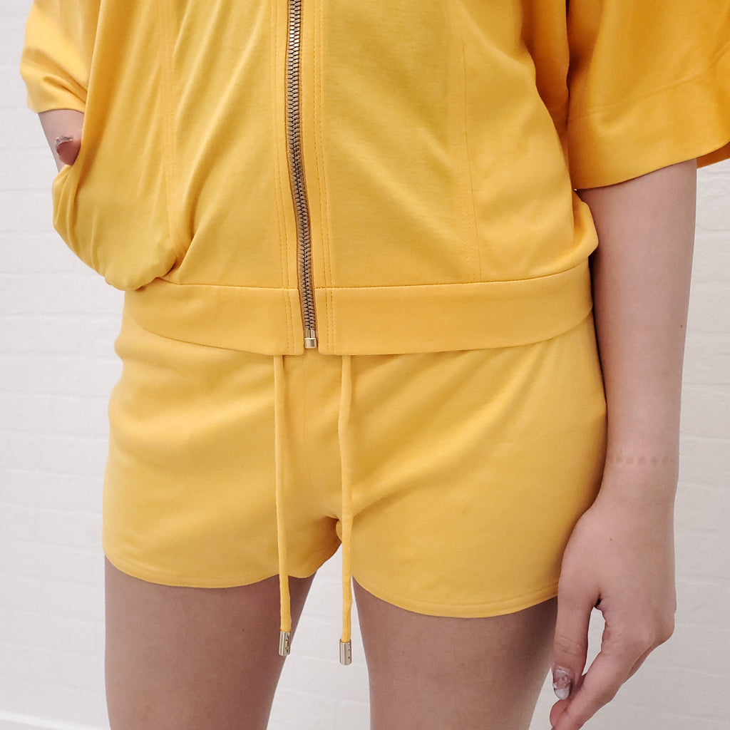 HERMÈS YELLOW SHORT SLEEVE PULLOVER SET- SIZE 34