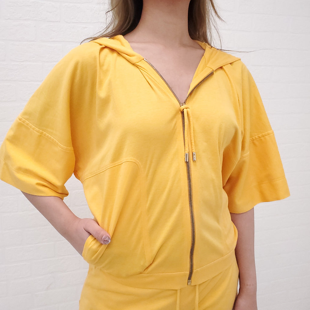 HERMÈS YELLOW SHORT SLEEVE PULLOVER SET- SIZE 34